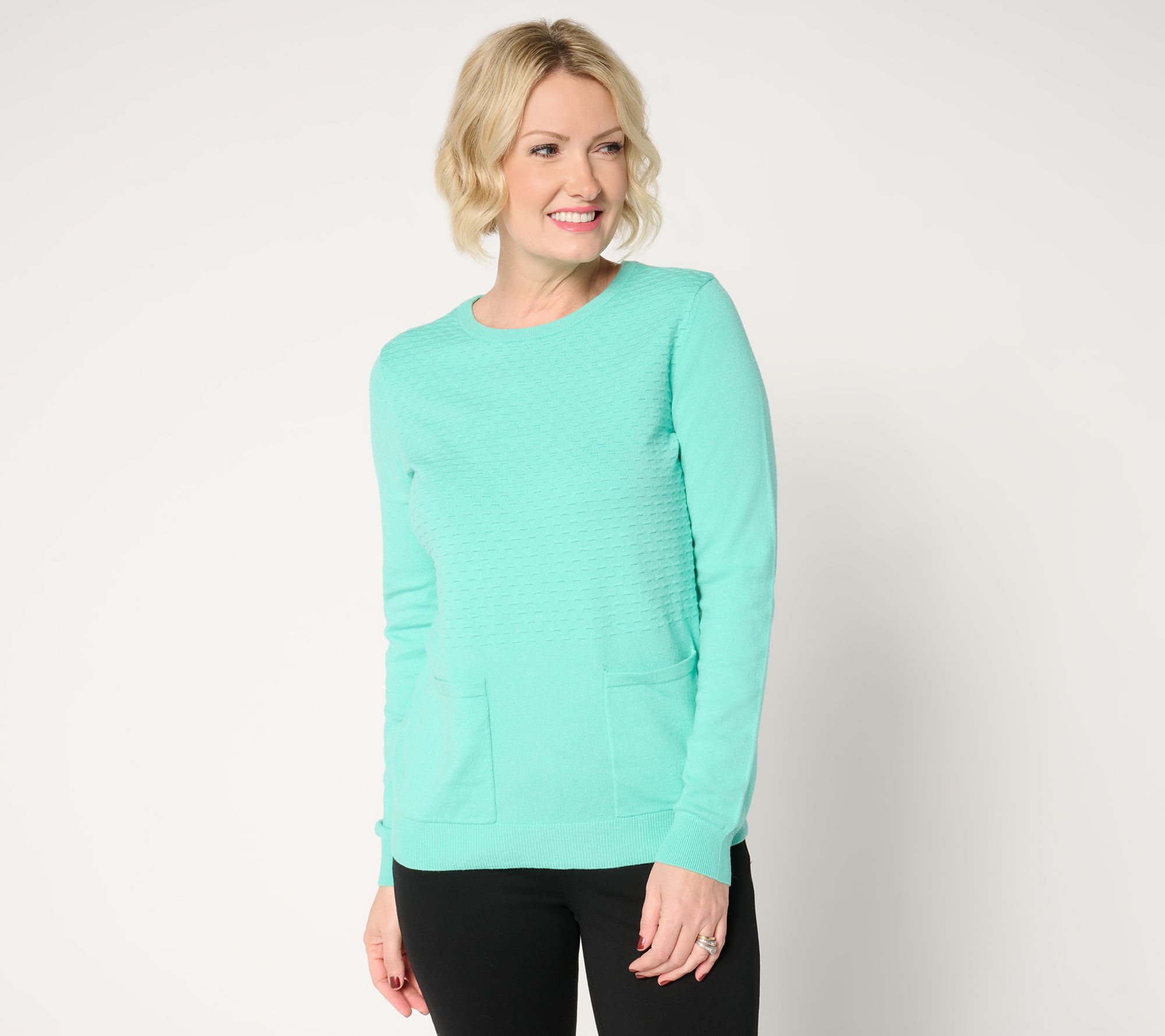 Sport Savvy Mixed Stitch Pullover Sweater