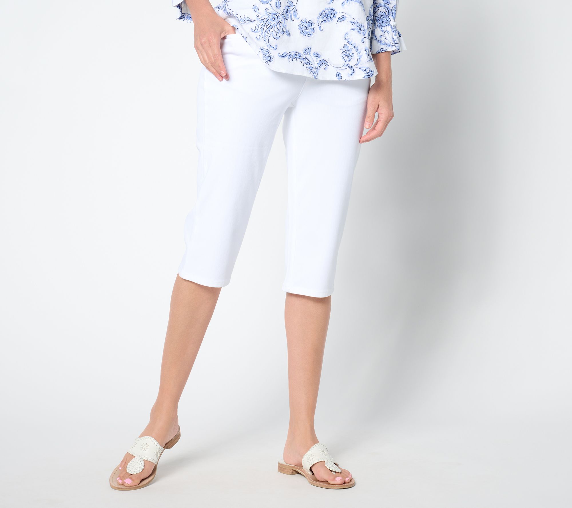 "As Is" Belle Beach by Kim Gravel Petite Delray Denim Skimmer