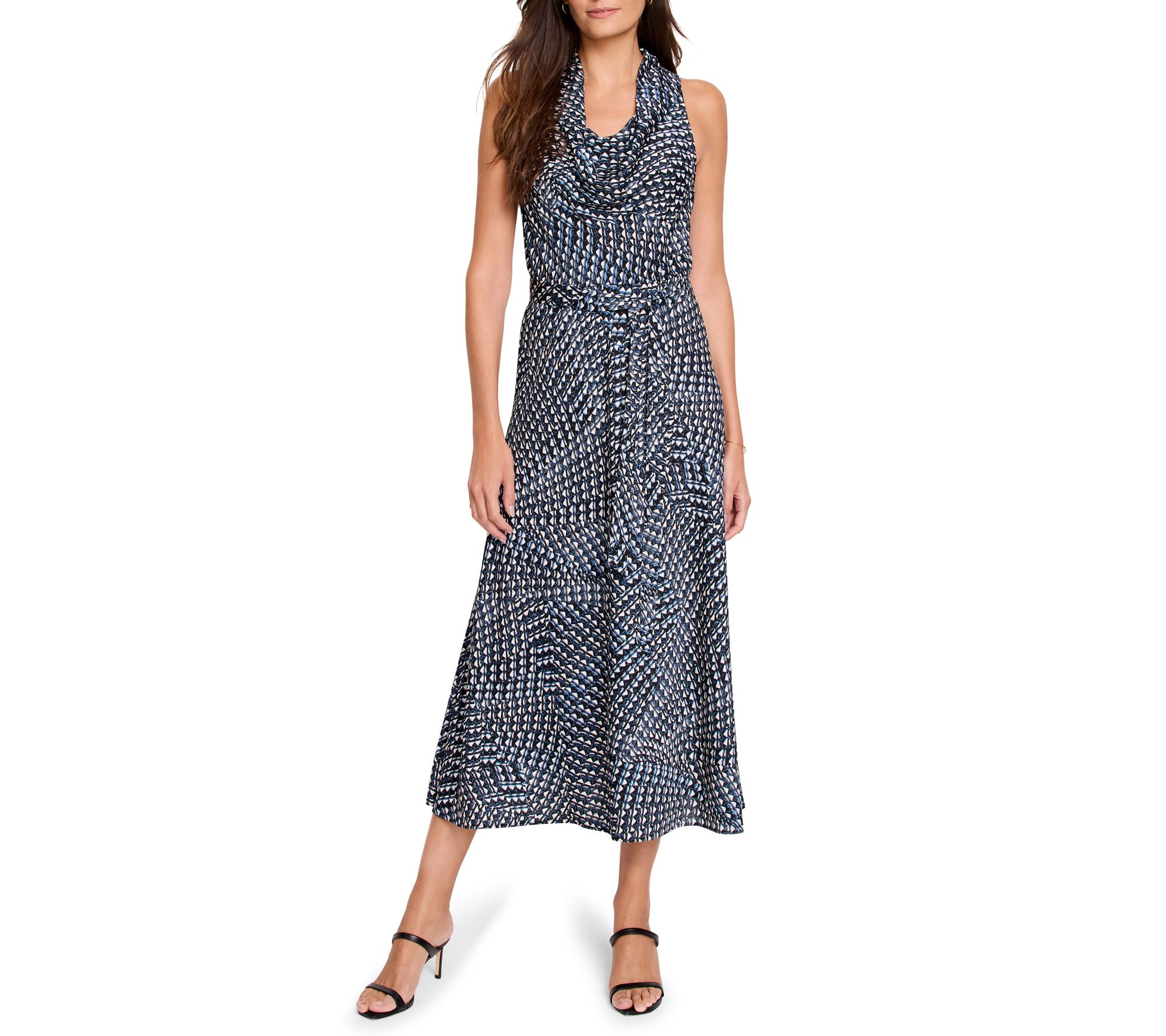 maxi blue and white dress Light & Floral Size:W44/32