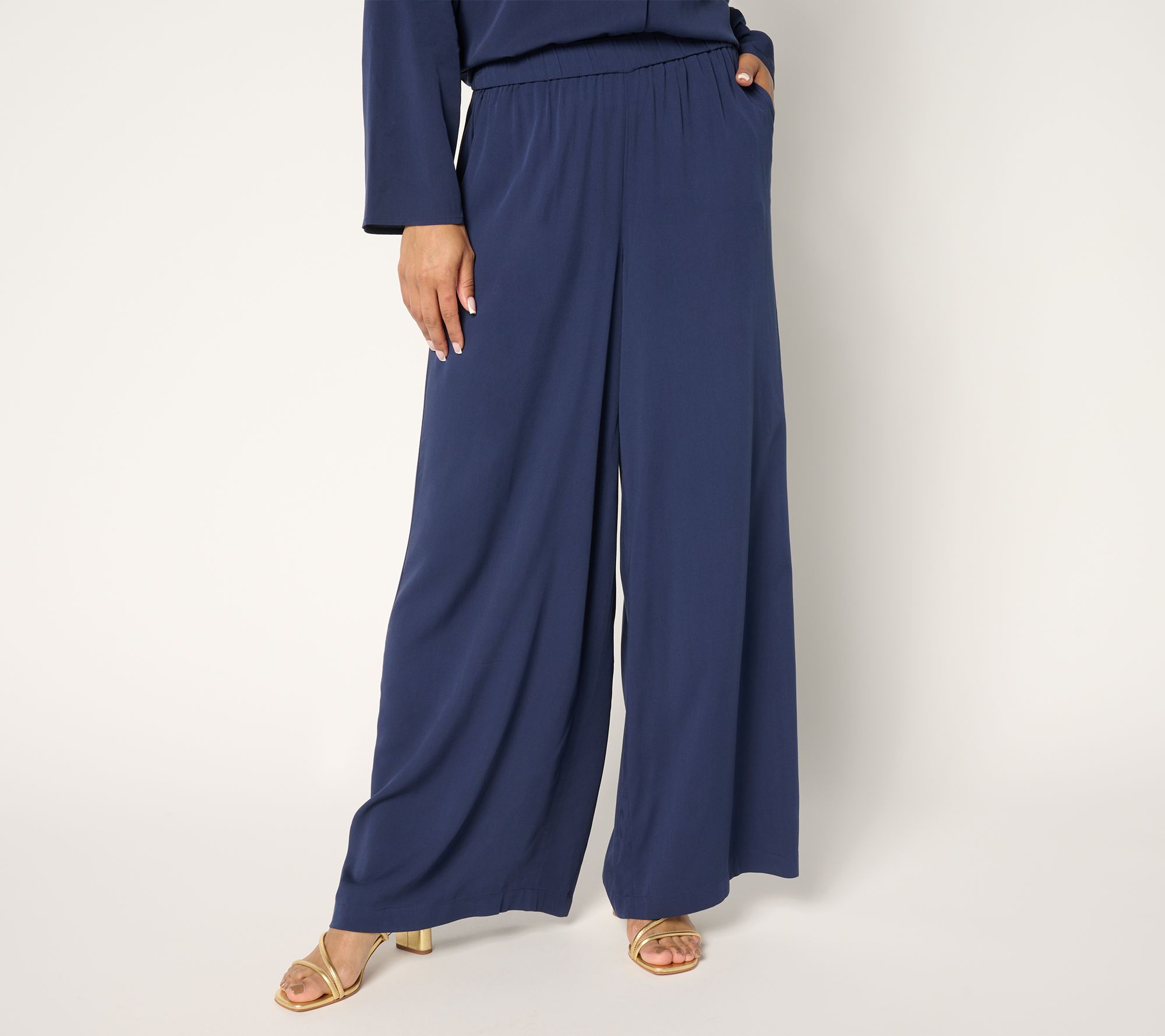 Attitudes by Renee Regular Rayon Blend Palazzo Pants