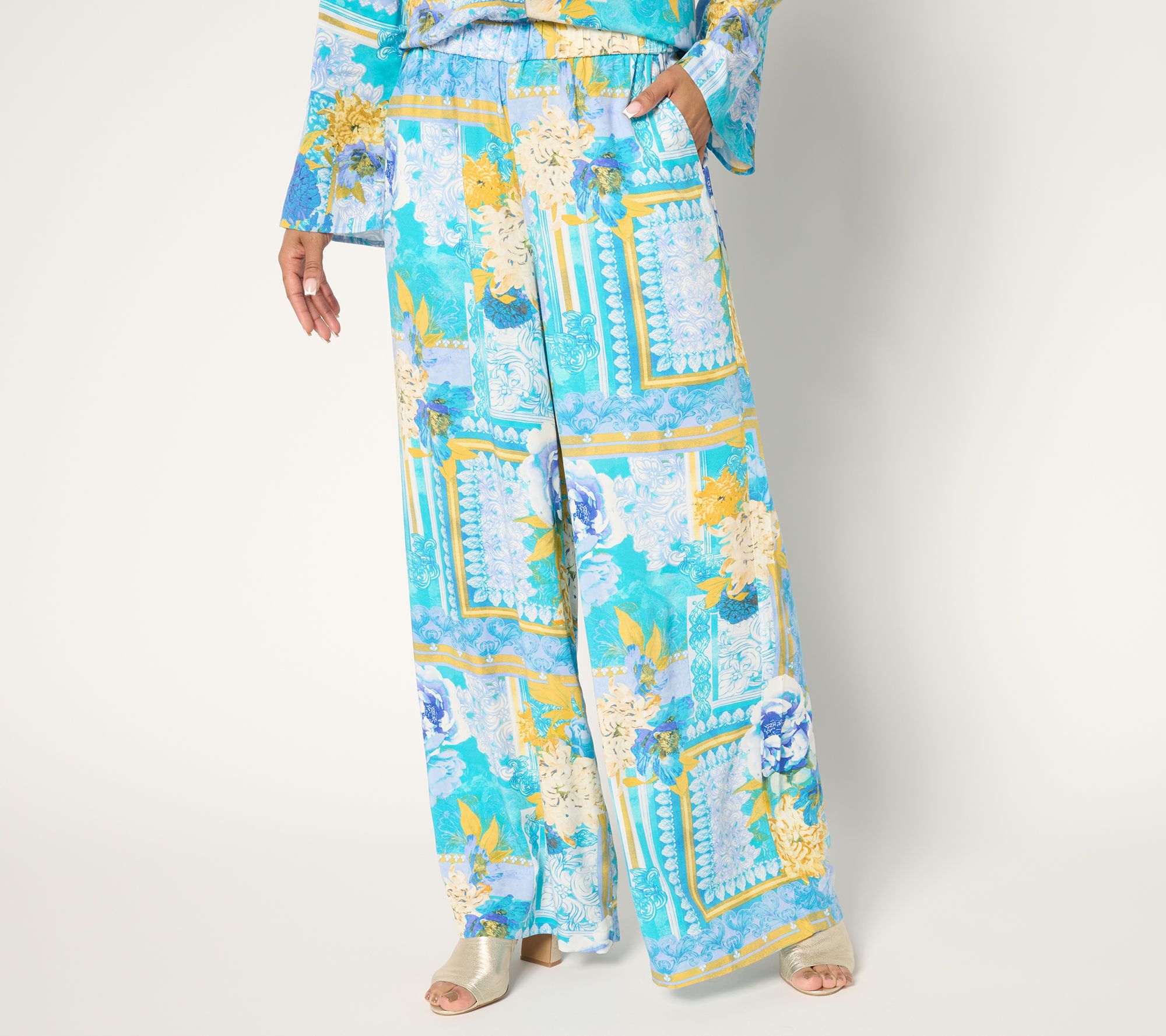 Attitudes by Renee Regular Rayon Blend Palazzo Pants