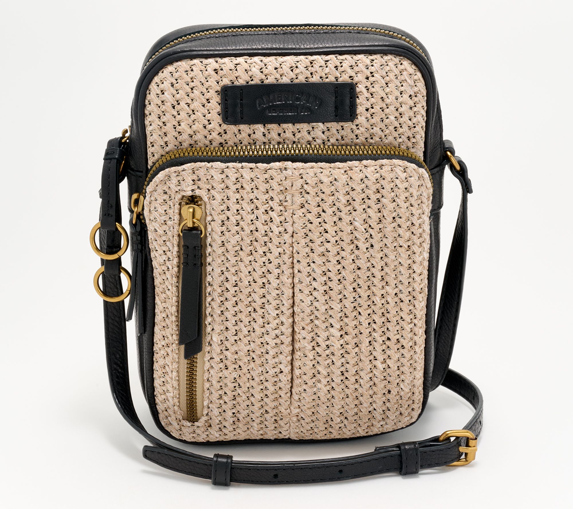 American Leather Co. Raffia Cleveland N/S Crossbody