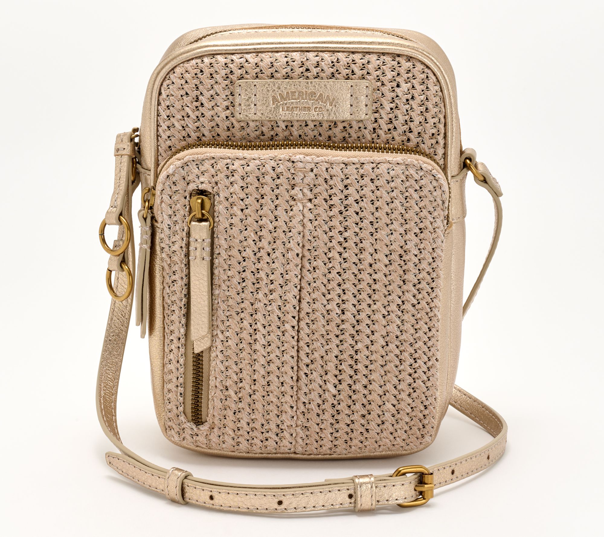 American Leather Co. Raffia Cleveland N/S Crossbody