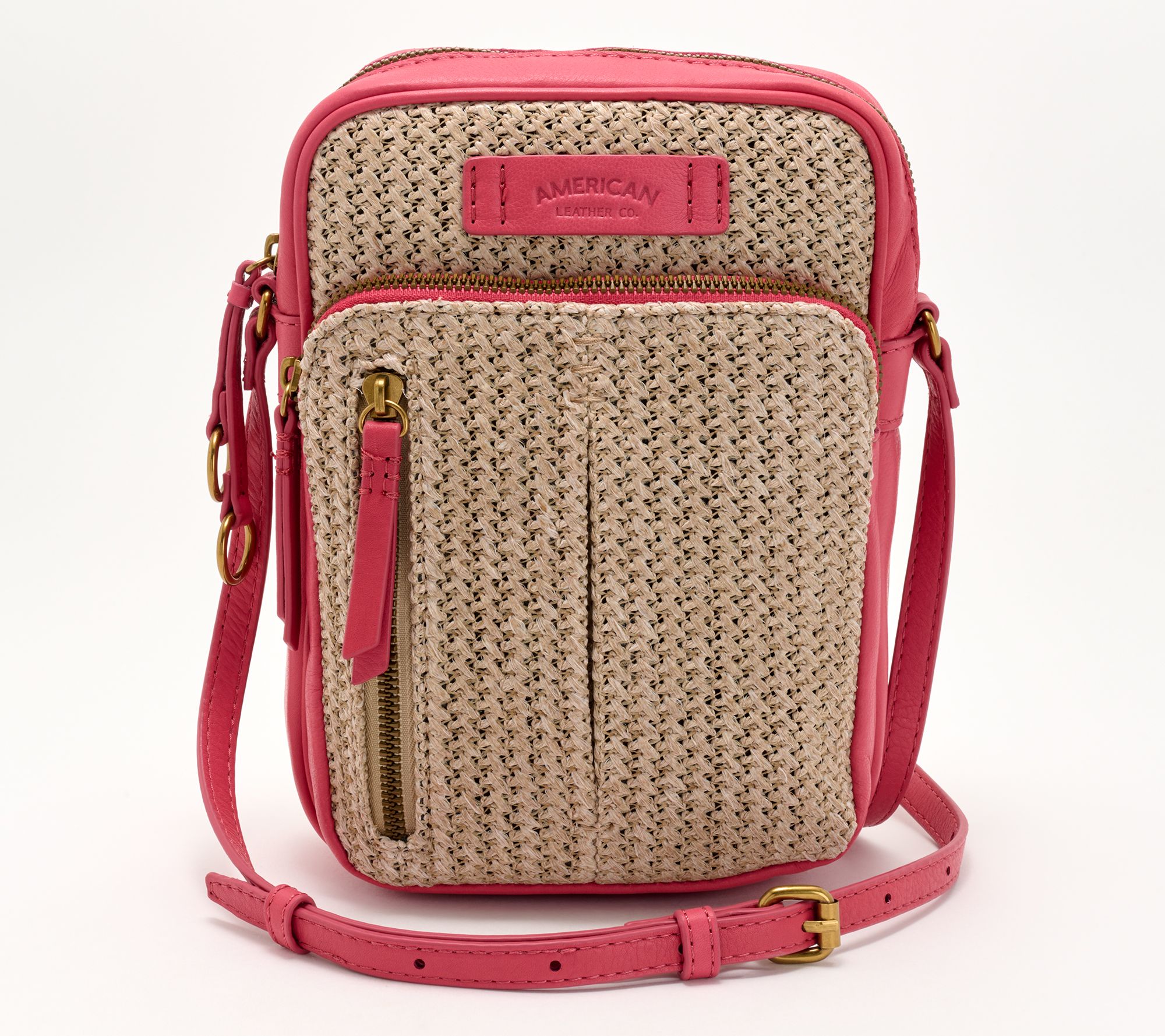 American Leather Co. Raffia Cleveland N/S Crossbody
