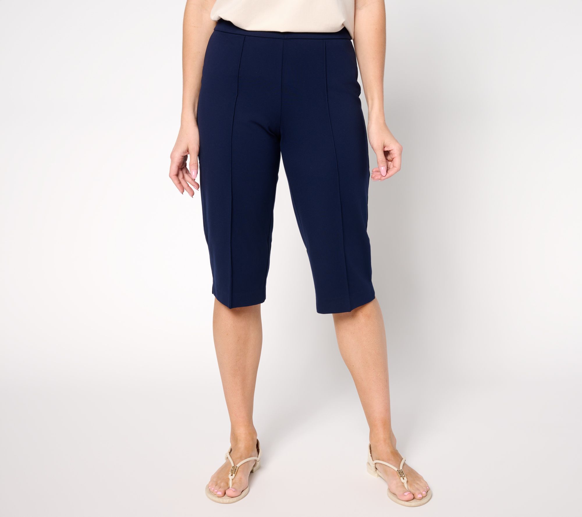 Susan Graver Weekend Ponte Regular Straight Leg Pedal Pushers