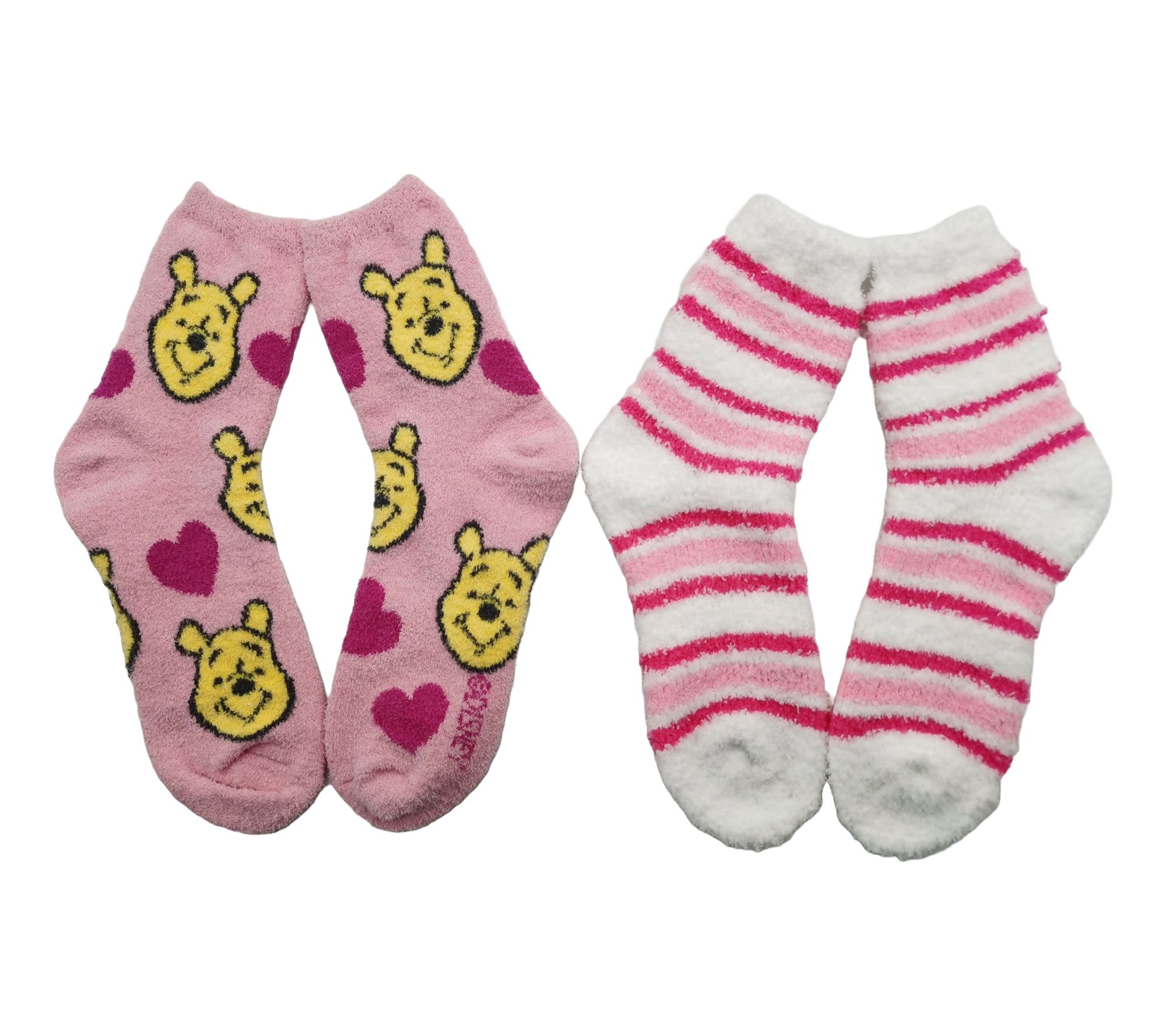 Ladies' Set of 2 Think Pink Character Cozy Crew Socks