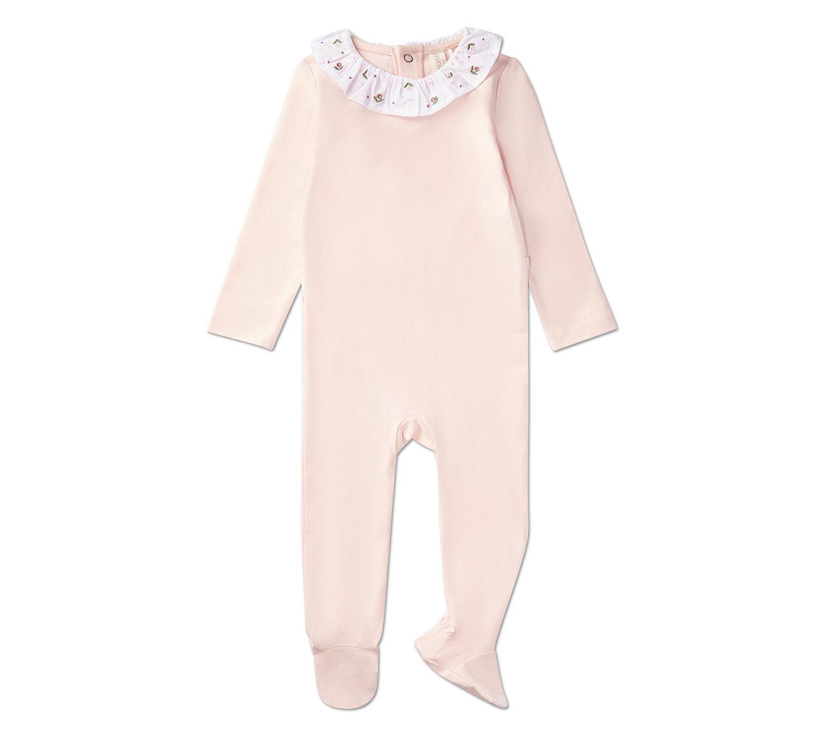 MiniMoi Flower Ruffle Collar Footie