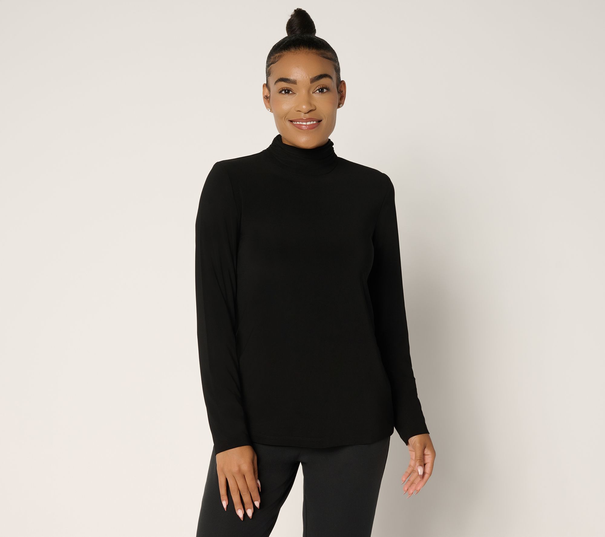 Dennis Basso Italia Knit Mock Neck Top in Prints & Solids