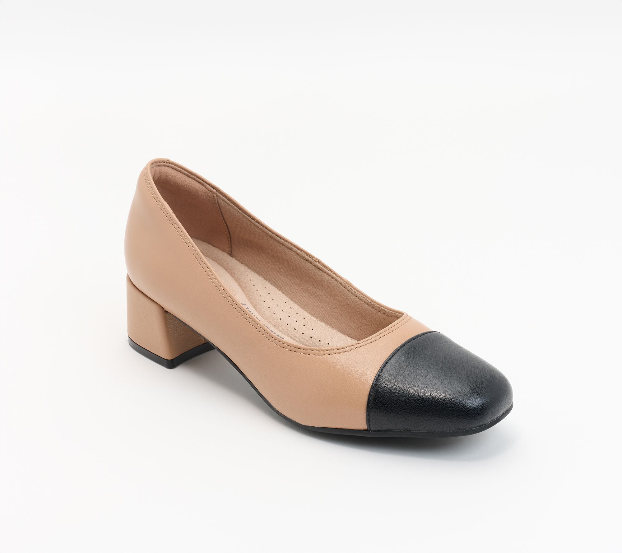 Clarks Collection Leather Cap Toe Pumps -Iridessa May