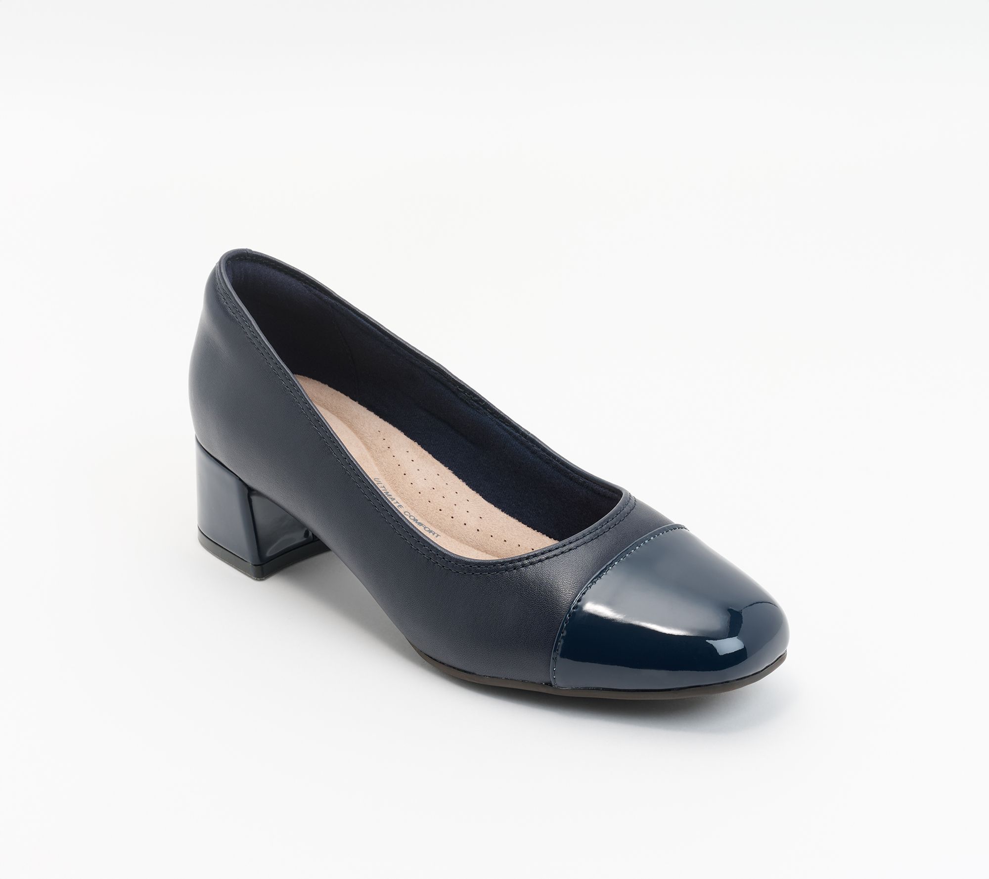 Clarks Collection Leather Cap Toe Pumps -Iridessa May