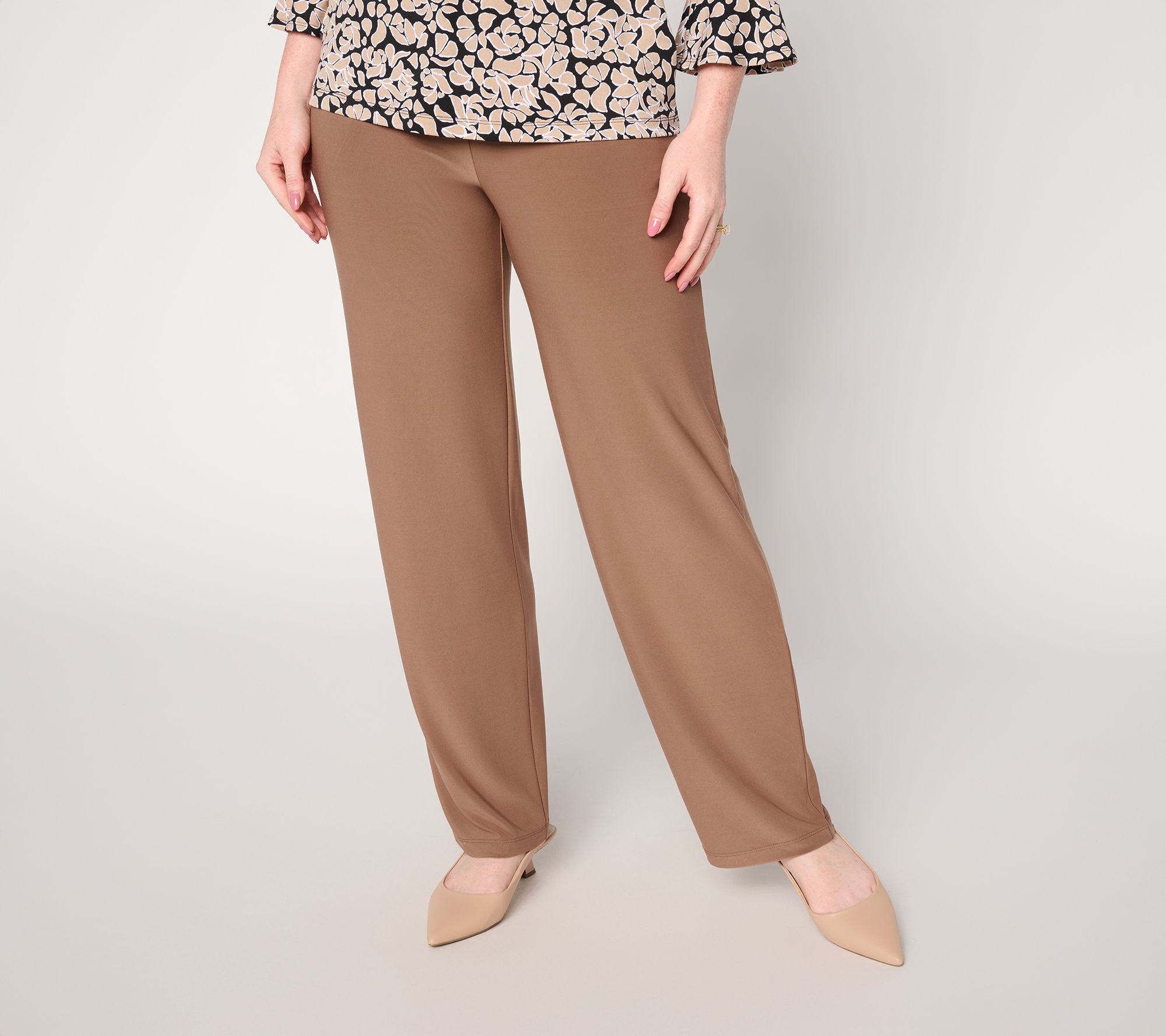 Susan Graver Petite LK Luxe Straight Leg Pants