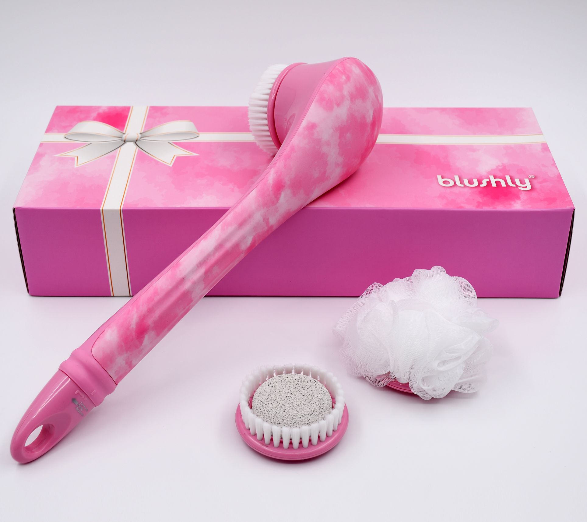 Blushly Cleansing & Exfoliating Marble Body Brush w/ Heads