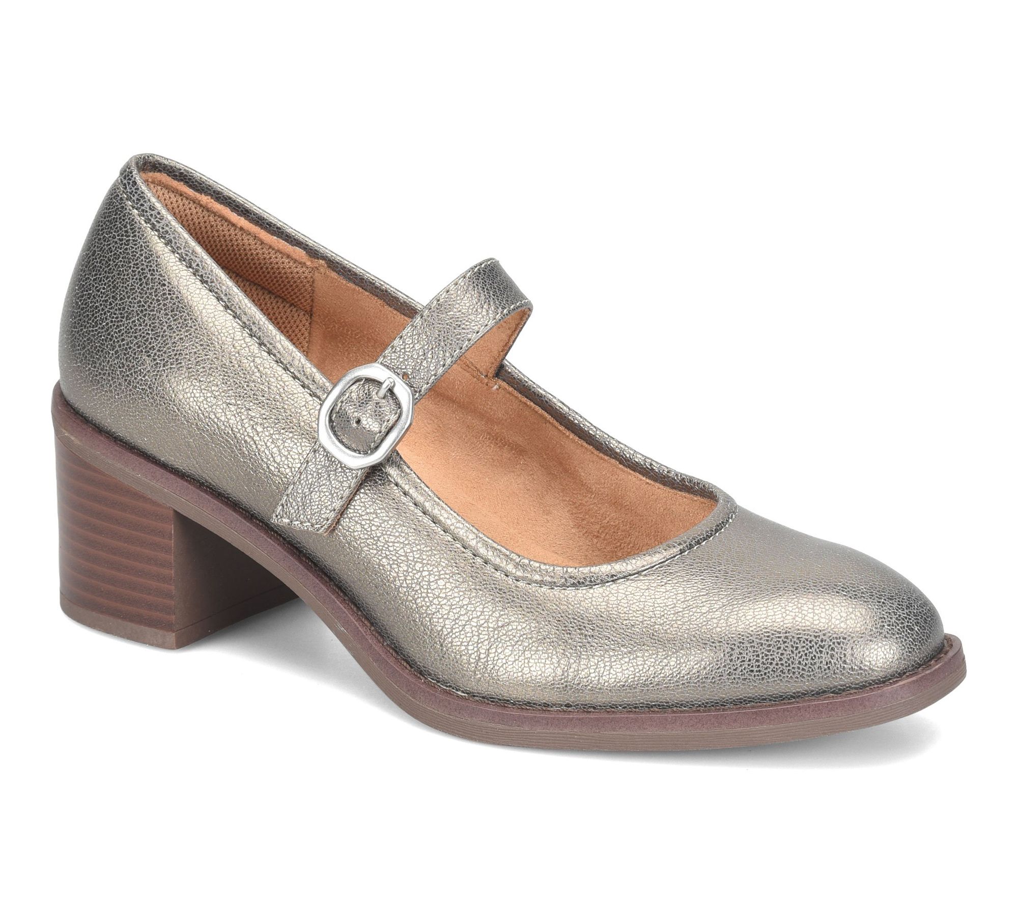 Comfortiva Heeled Leather Mary Jane - Harley