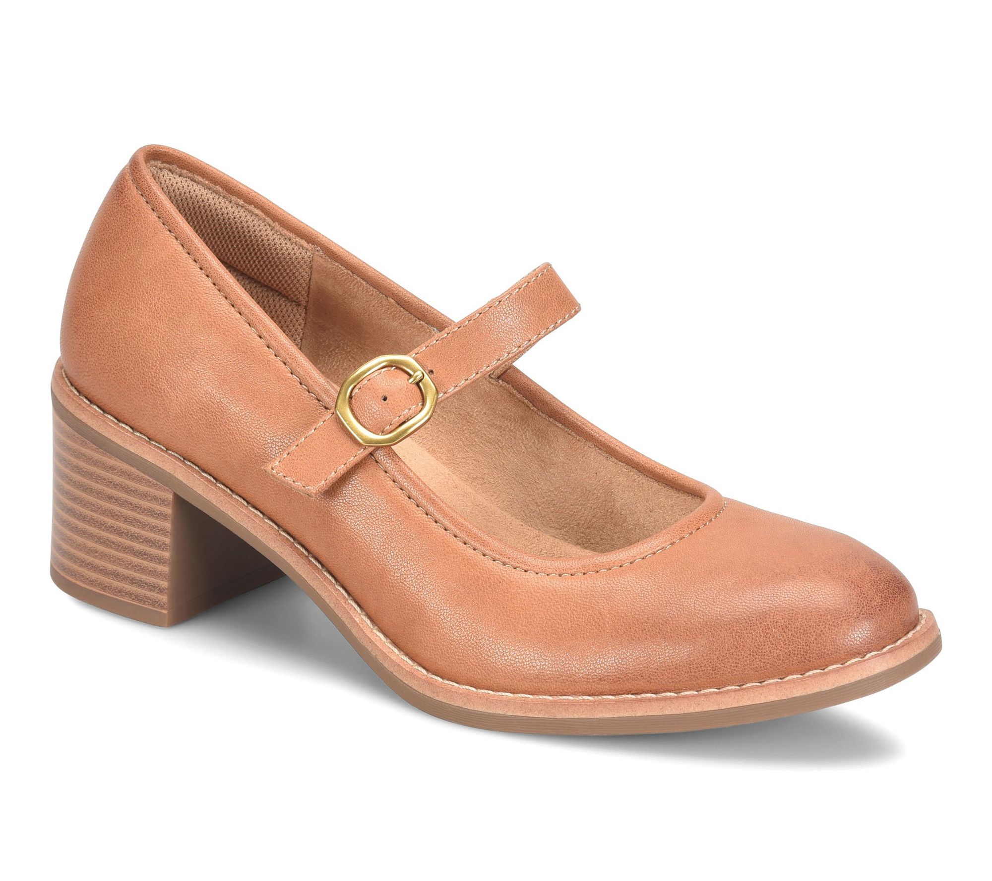 Comfortiva Heeled Leather Mary Jane - Harley