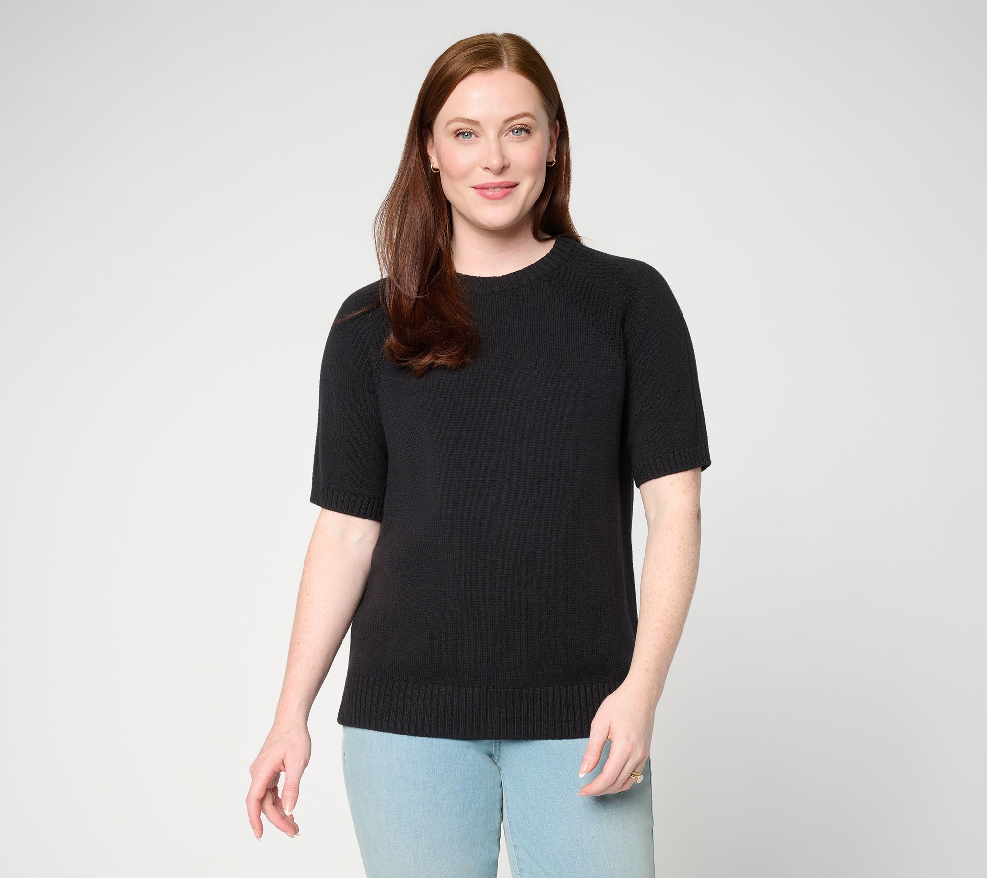 Belle by Kim Gravel Step Into Spring Elbow Sleeve Sweater