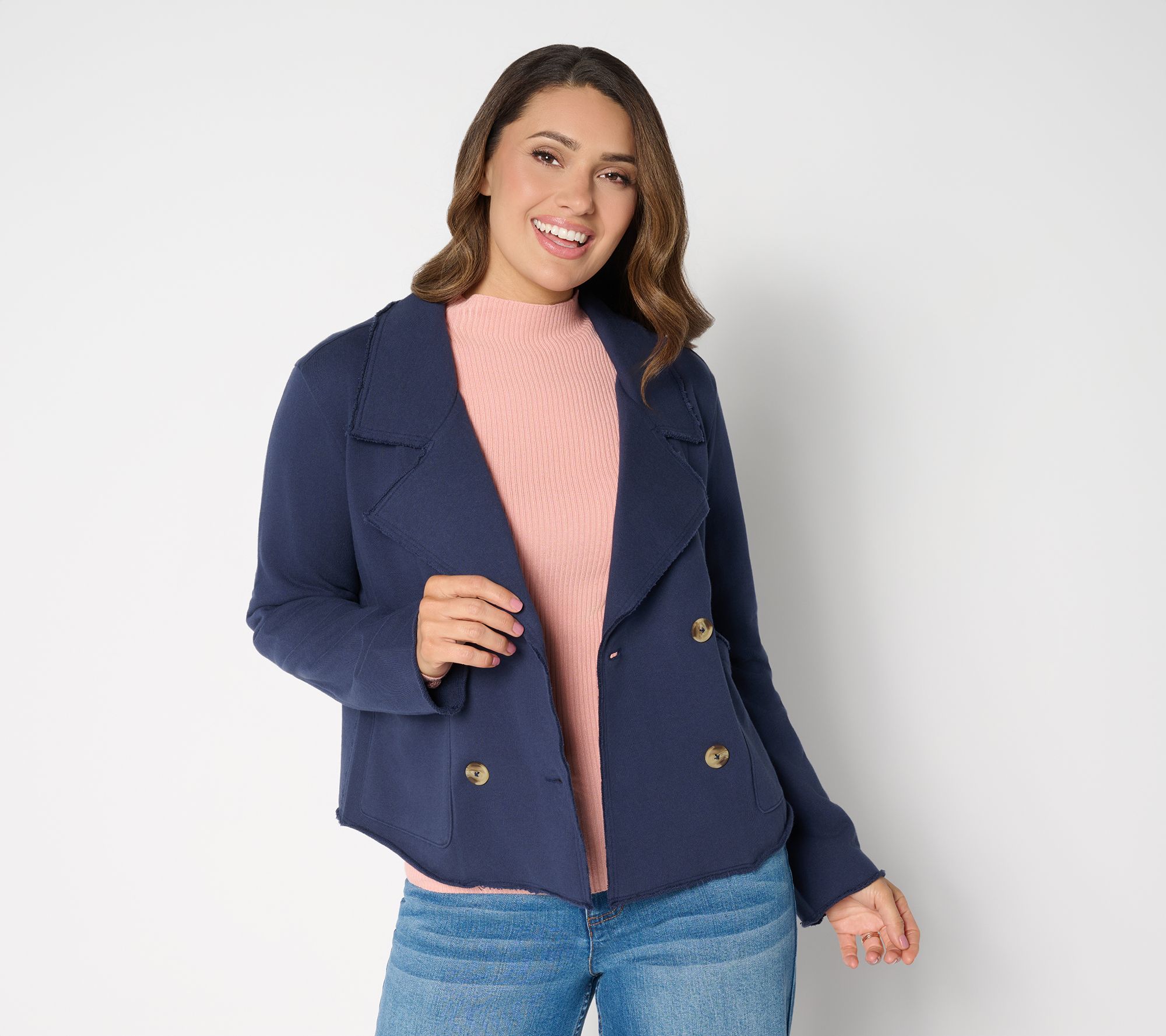 "As Is" Studio Park x Amy Stran Double Breasted French Terry Jacket