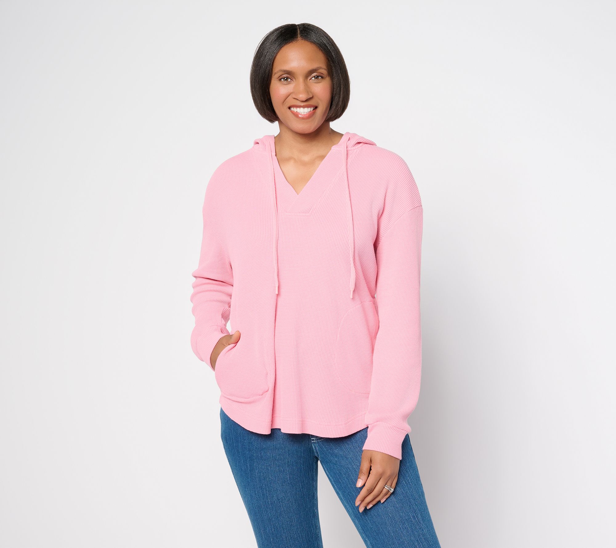 Belle by Kim Gravel Snow Washed Waffle Miss Jo Hoodie