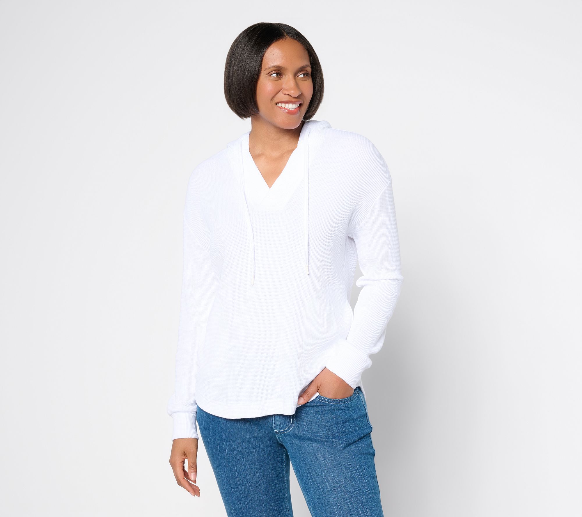 Belle by Kim Gravel Snow Washed Waffle Miss Jo Hoodie