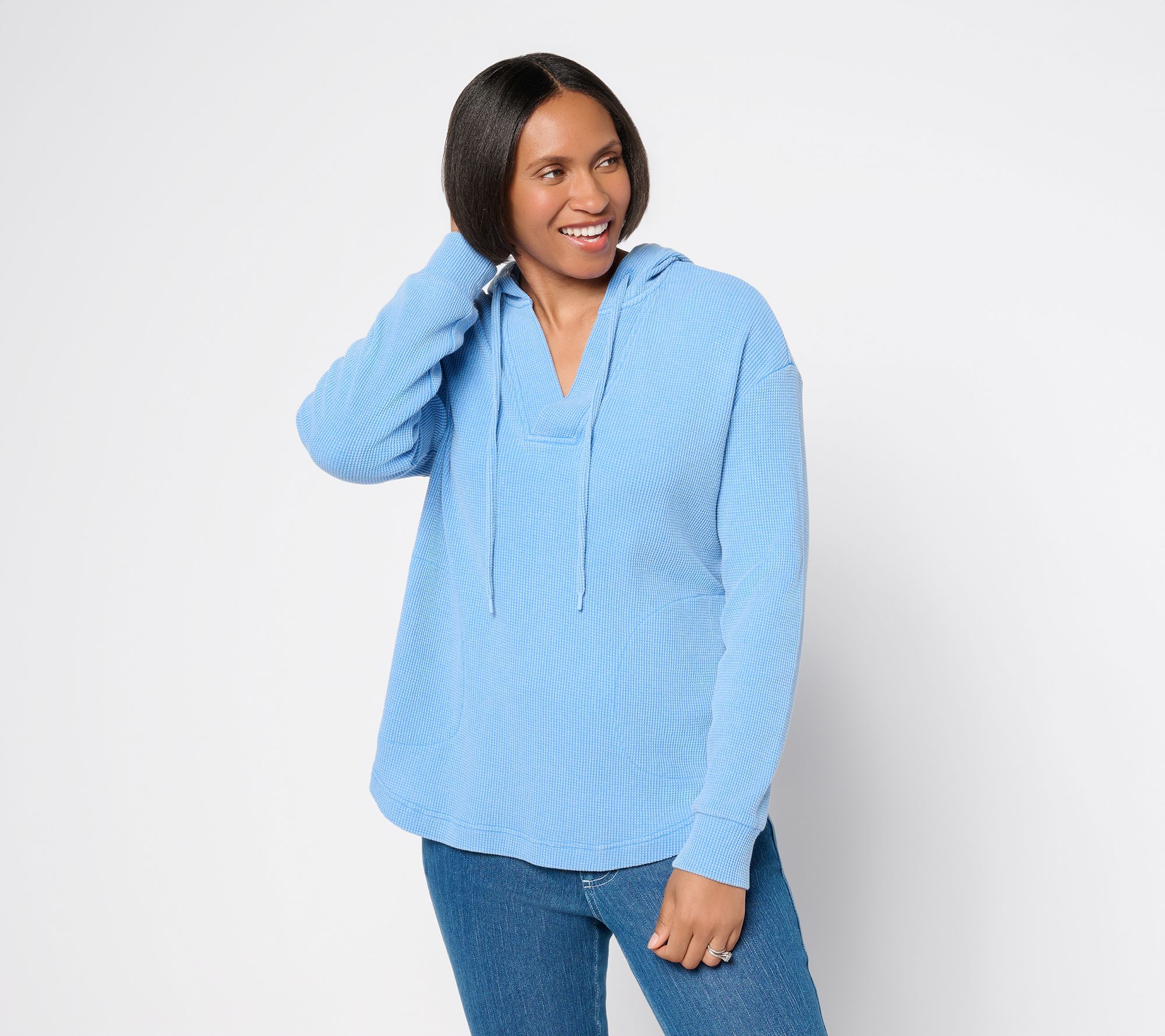 Belle by Kim Gravel Snow Washed Waffle Miss Jo Hoodie