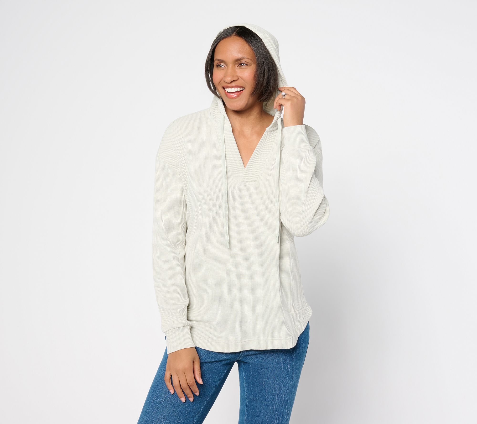 Belle by Kim Gravel Snow Washed Waffle Miss Jo Hoodie