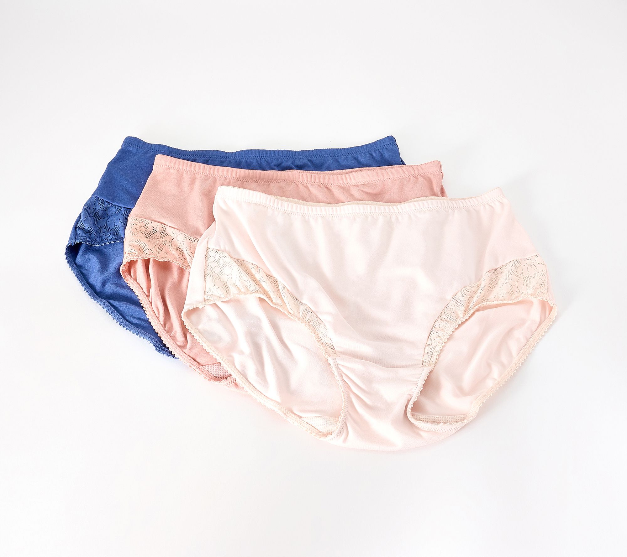 Breezies Whisper Lace Full Brief Panty Set of 3