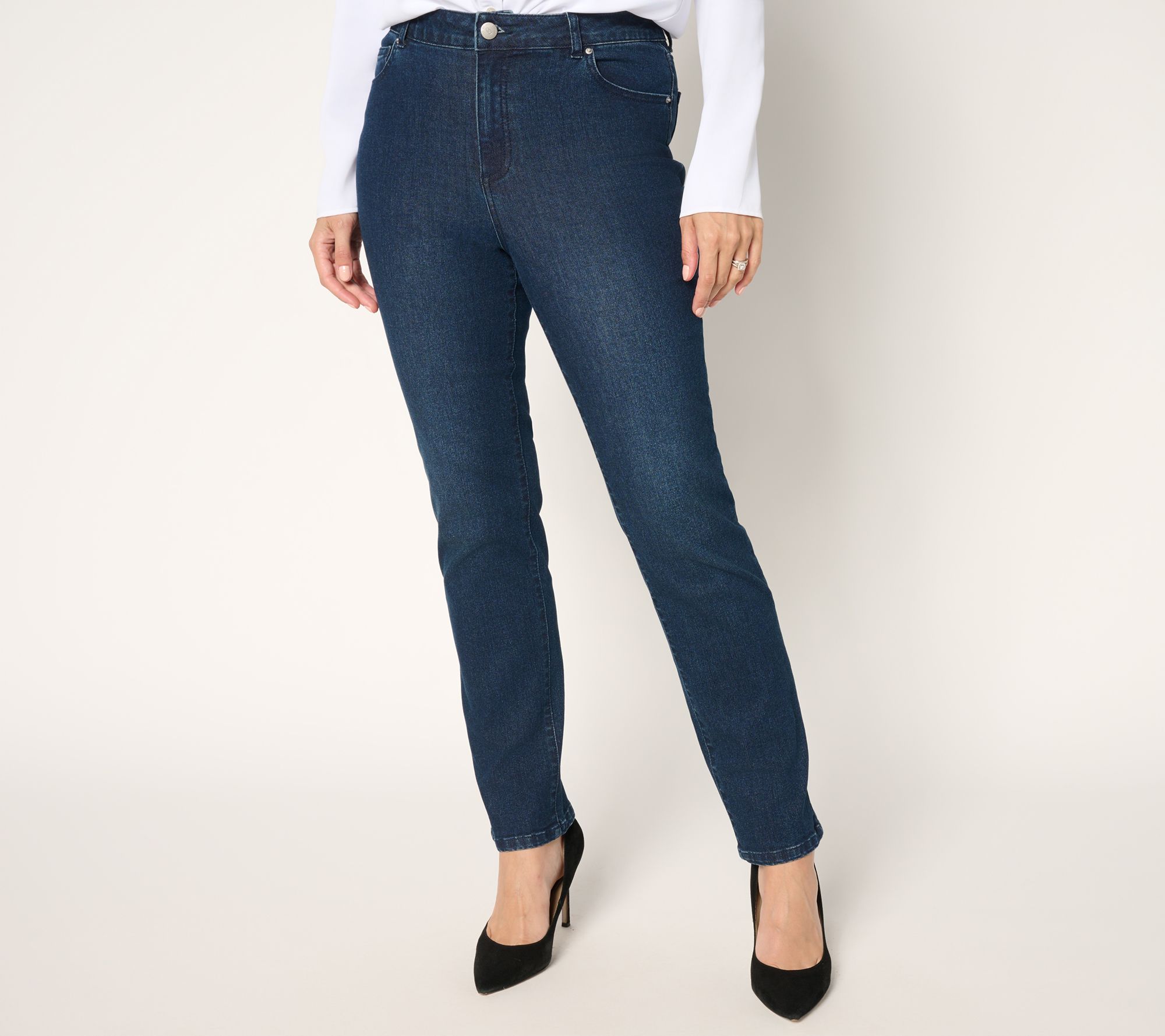 "As Is" Dennis Basso Petite Riviera Stretch 5 Pocket Jean