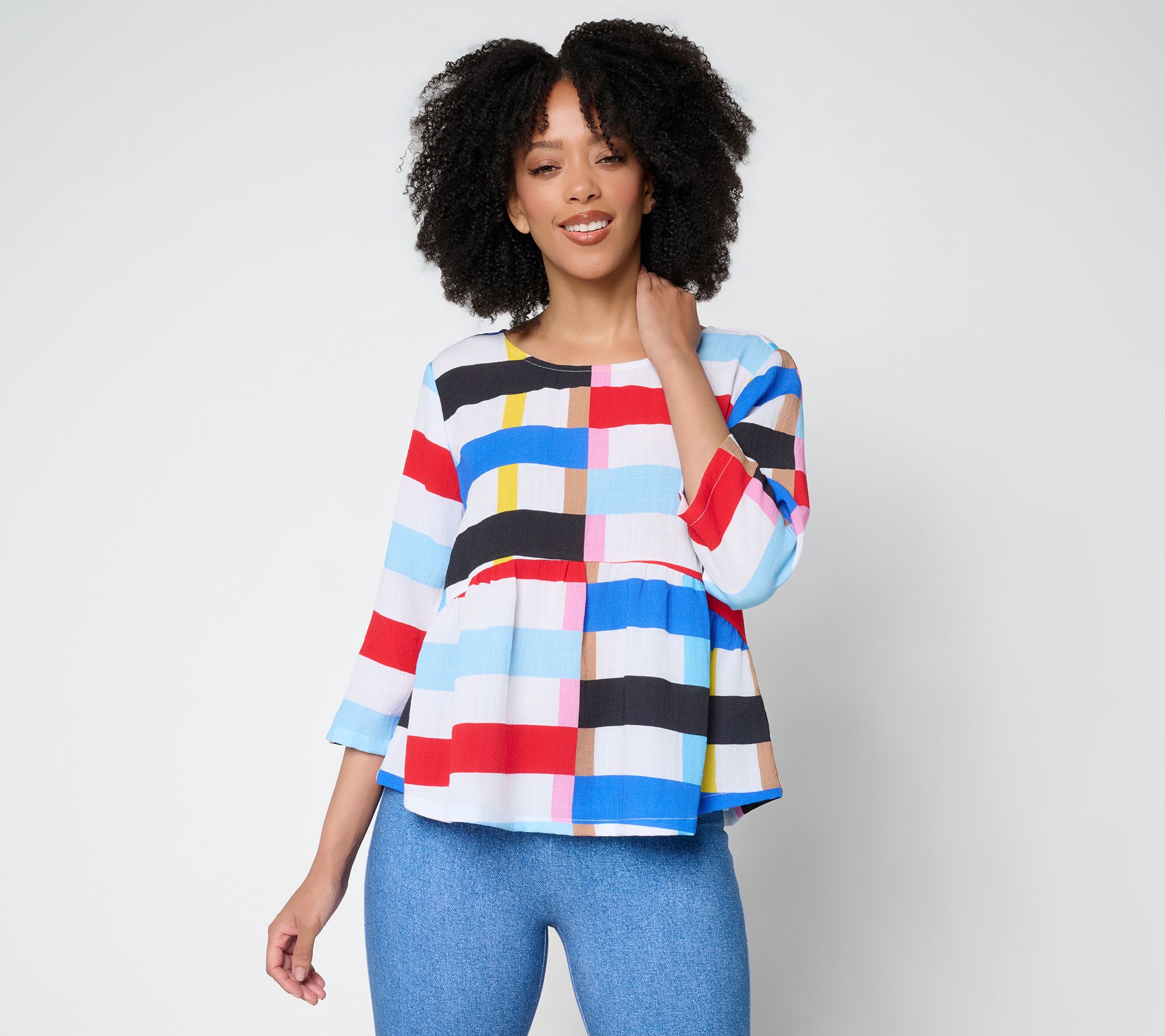 Airee by Aimee Kestenberg A-Line Top with Flounce Hem