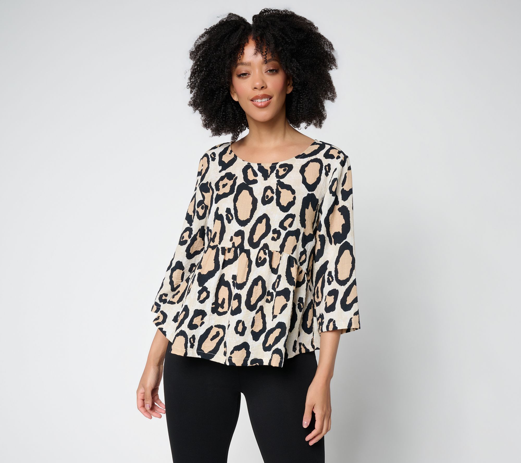 Airee by Aimee Kestenberg A-Line Top with Flounce Hem
