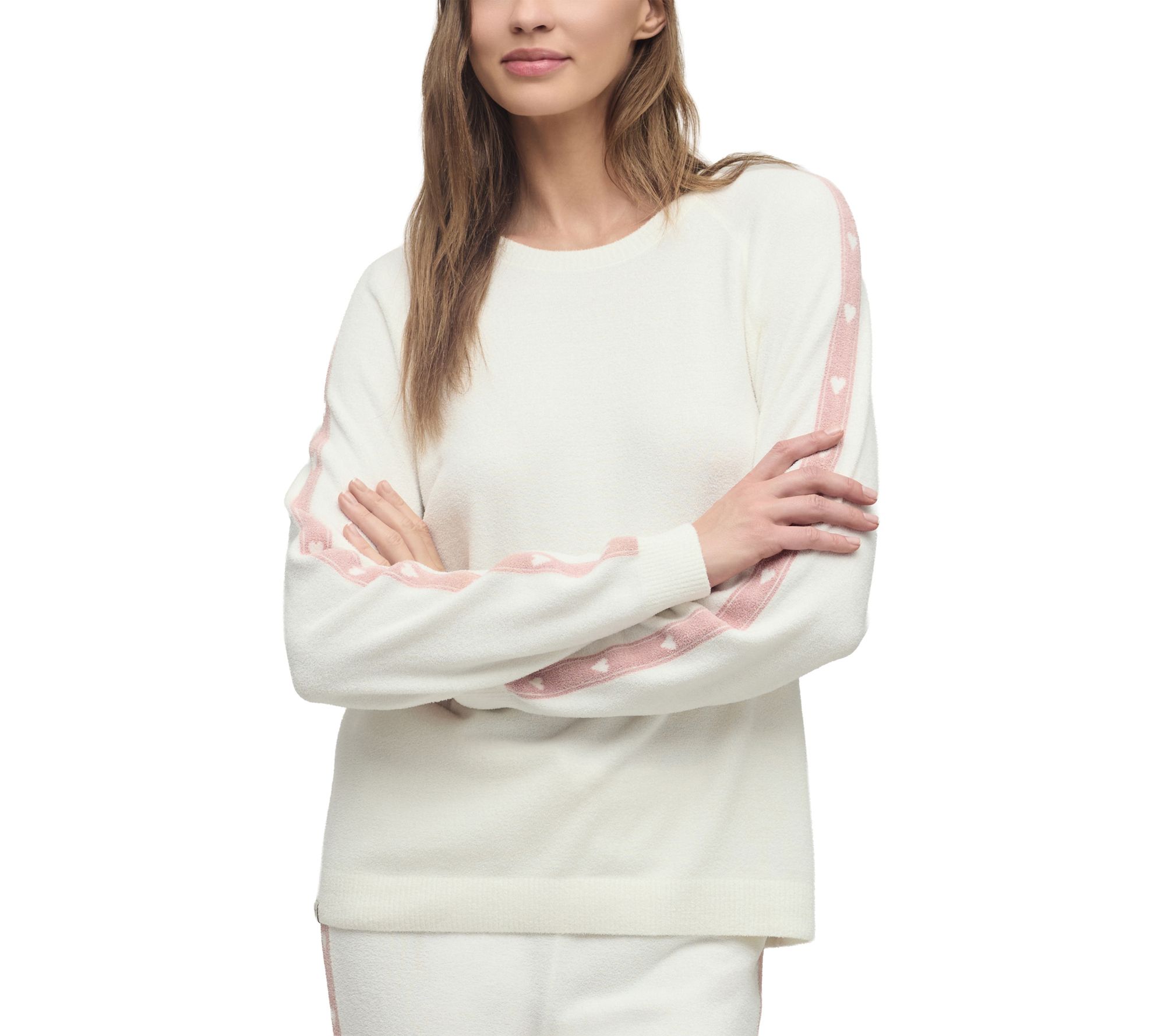 Barefoot Dreams CCUL Heart Stripe Pullover