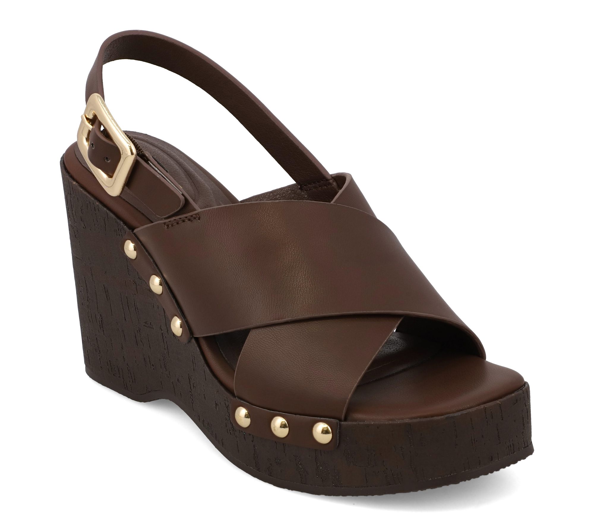 MIA Studded Wedge Sandals - Elleiana