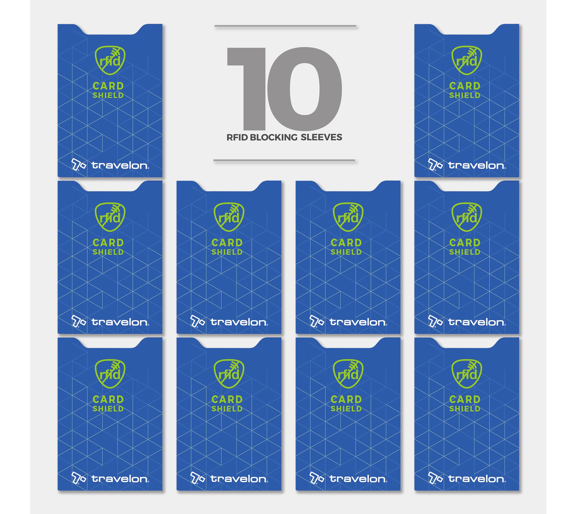 Travelon Set of 10 RFID Blocking Card Sleeves