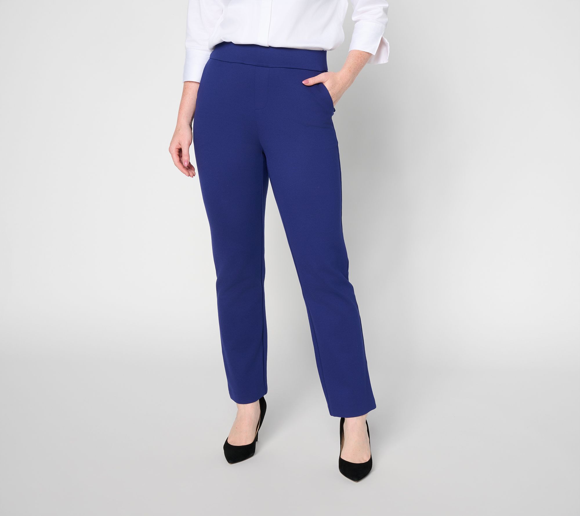 nicole by Nicole Miller Regular Pull-On Straight Leg Ponte Pants