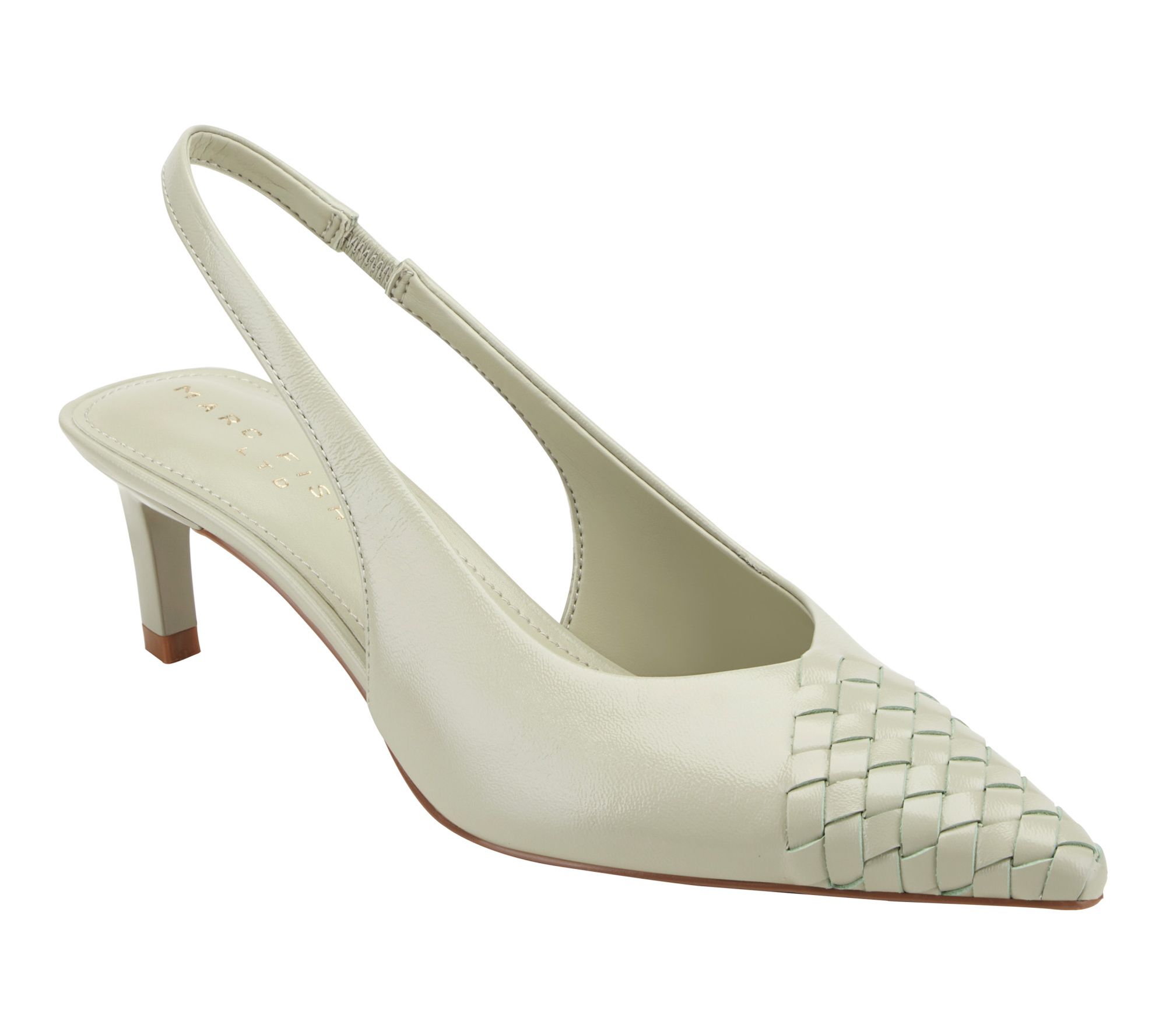 "As Is" Marc Fisher LTD Leather Sling Back w/ Woven Detail - Rilly