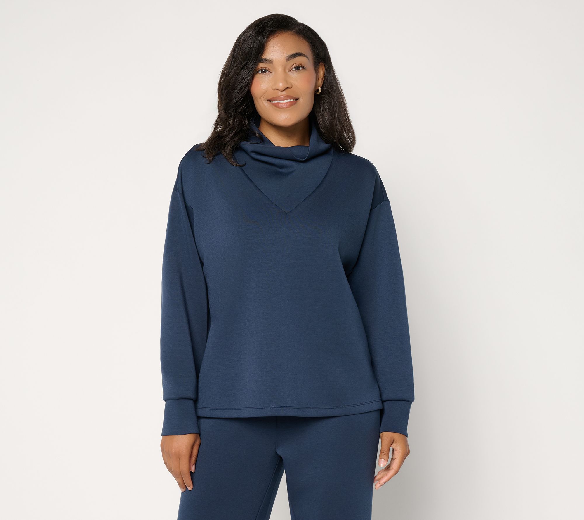 Carla Rockmore Collection Statement Scuba Cowl Neck Sweatshirt