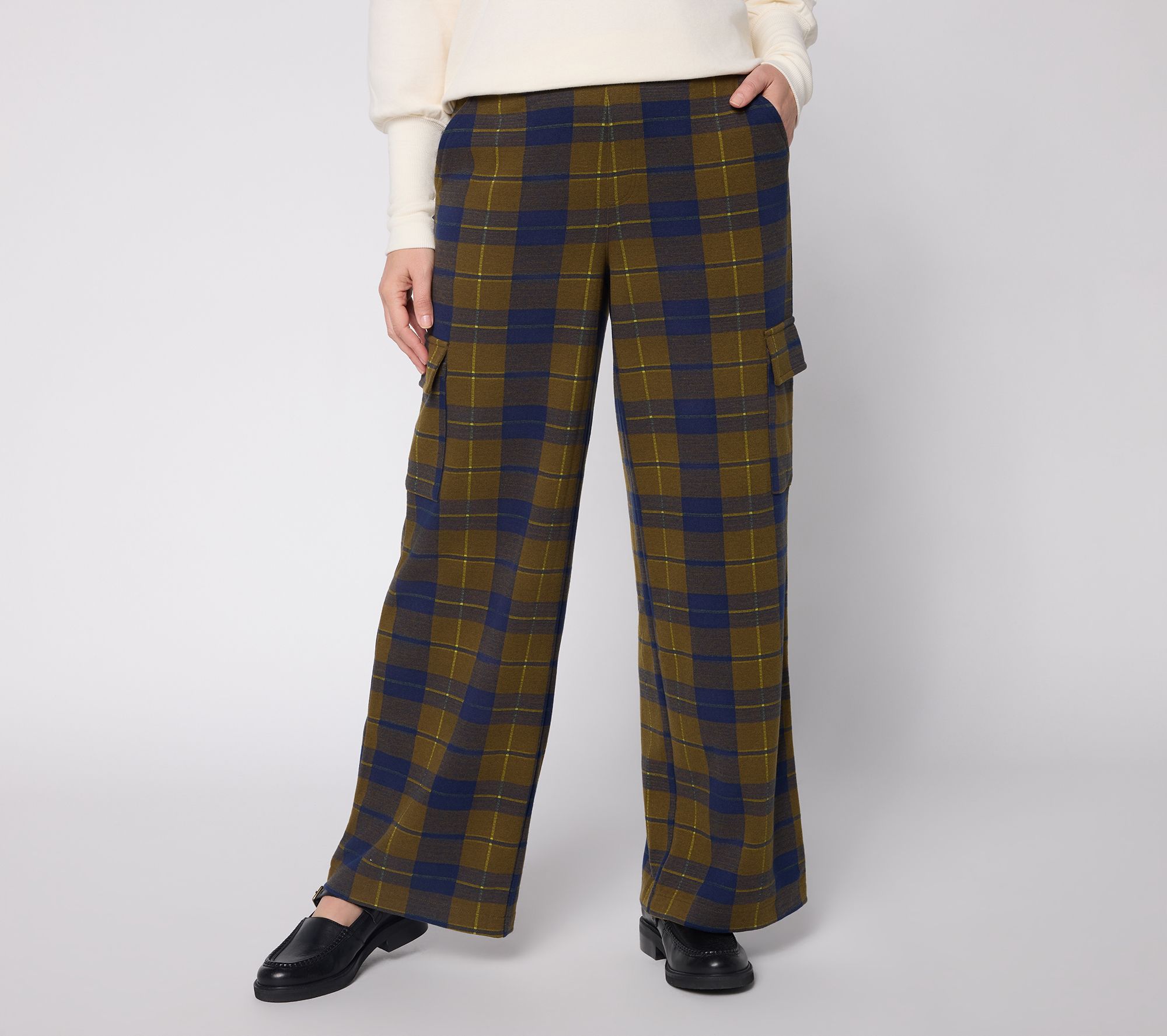 Studio Park x Amy Stran Regular Knit Plaid Cargo Pant
