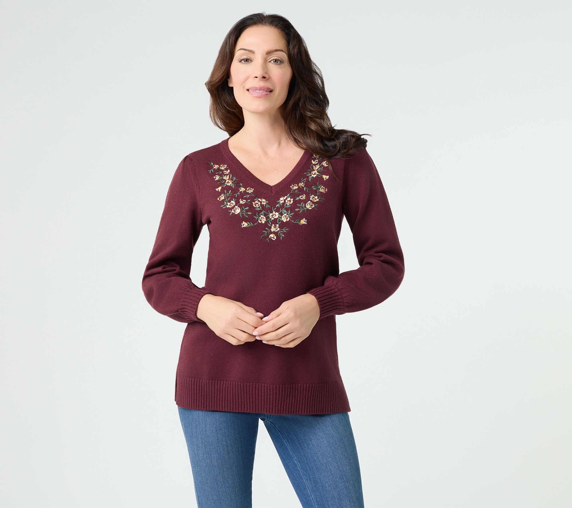 Ree by The Pioneer Woman Regular Embroidered Sweater