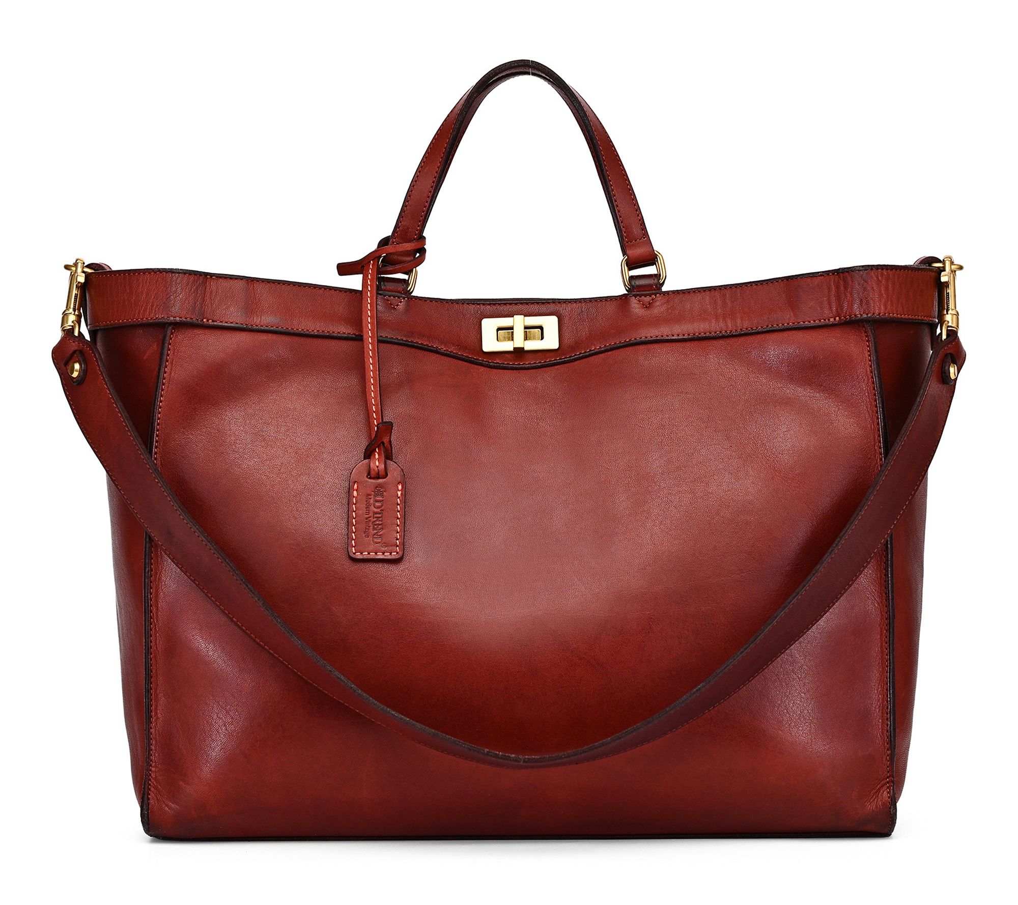 Old Trend Ixia Large Jet Set Leather Travel Tote