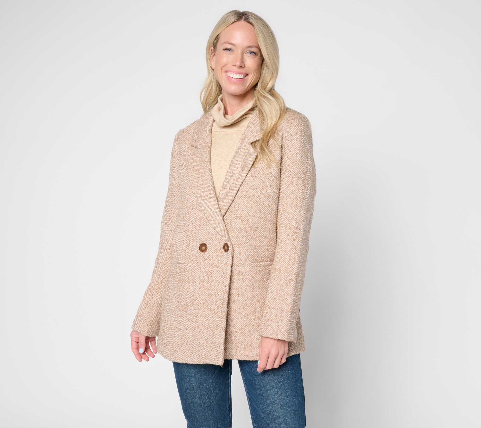 Aimee Kestenberg Herringbone Boyfriend Blazer