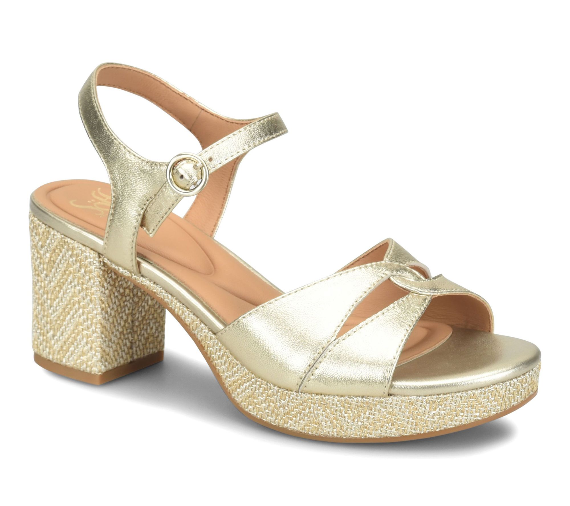 Sofft Leather Block Heel Sandal - Lucille
