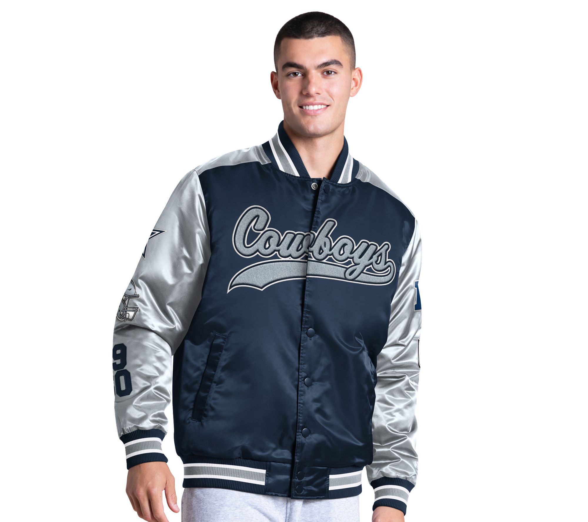 NFL Officially Licensed Dallas Startr Men's Satin Jacket | QVC