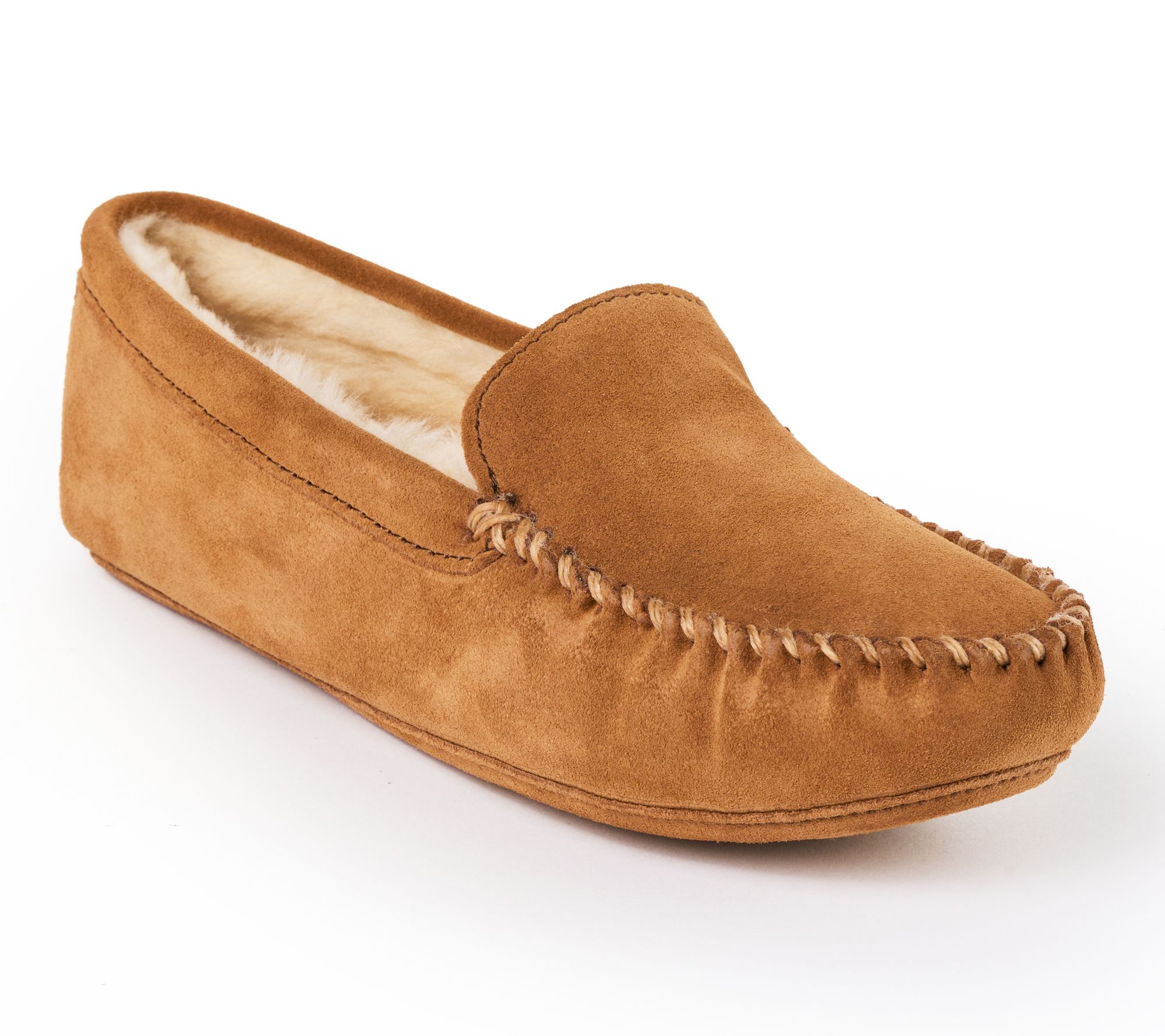 Minnetonka Men's Suede Sheepskin Softsole Slippers