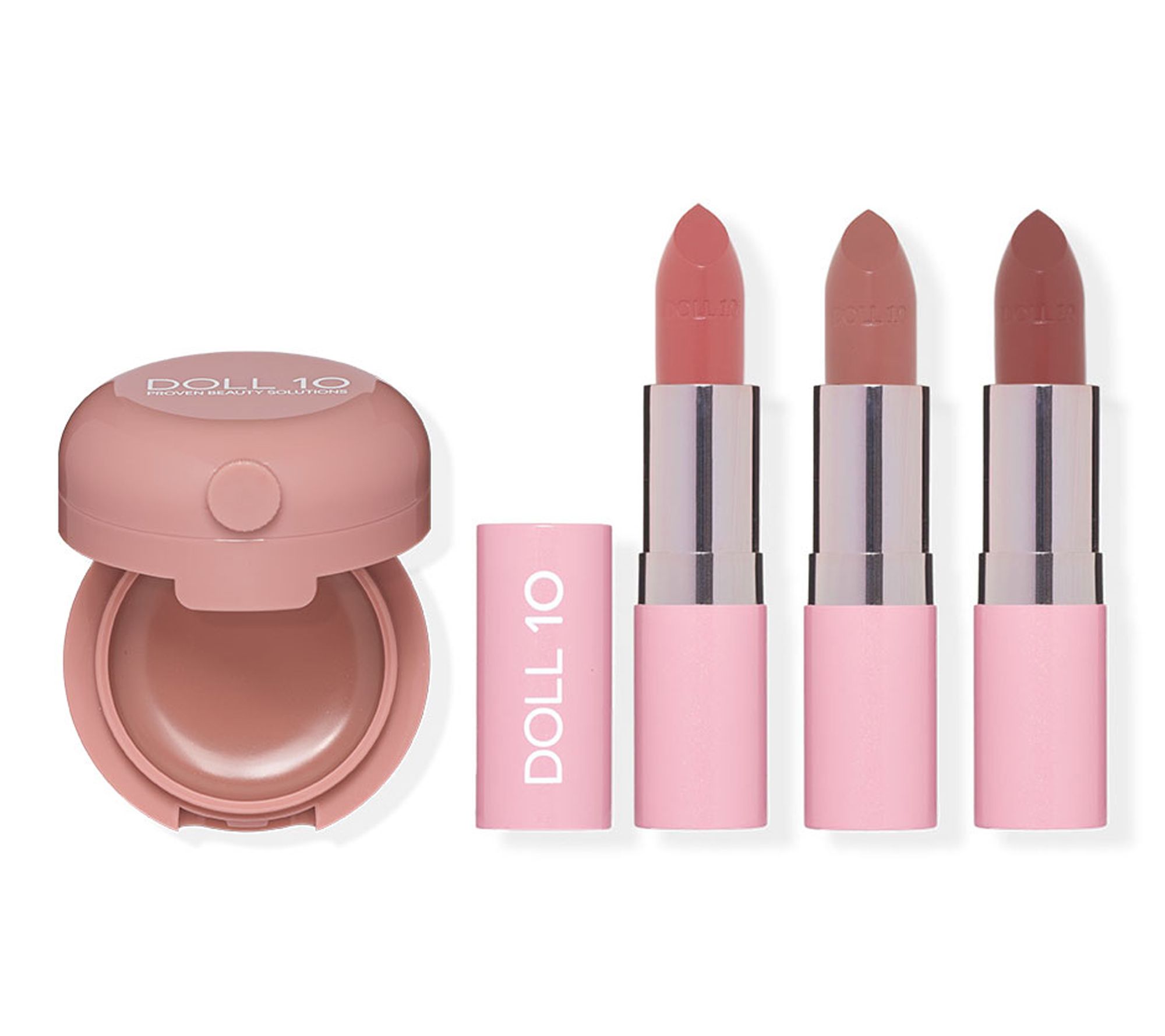 Doll 10 Lipstick Trio w Plumping Lip Treatment Collection