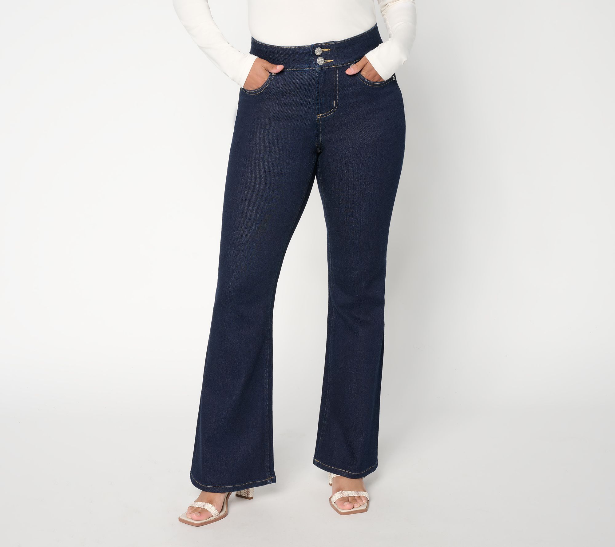"As Is" Mally Roncal FierceFlex Pet Indigo Waist Defining Jeans