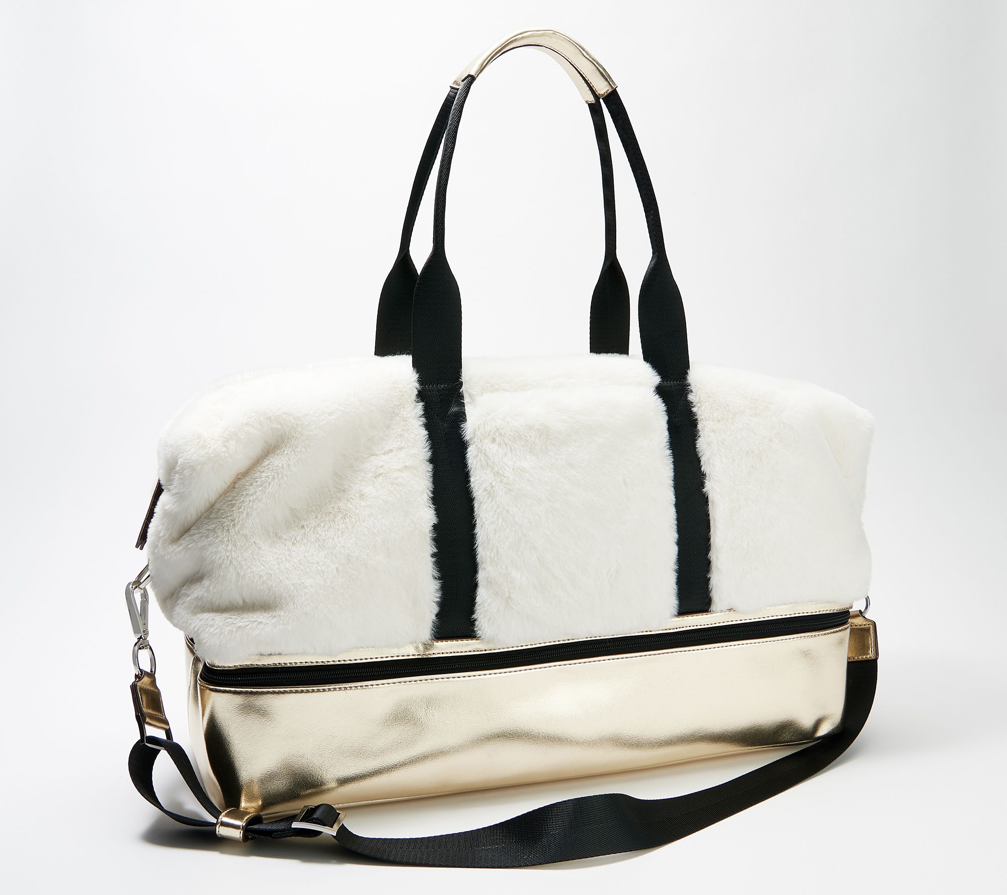 fluffy duffle bag