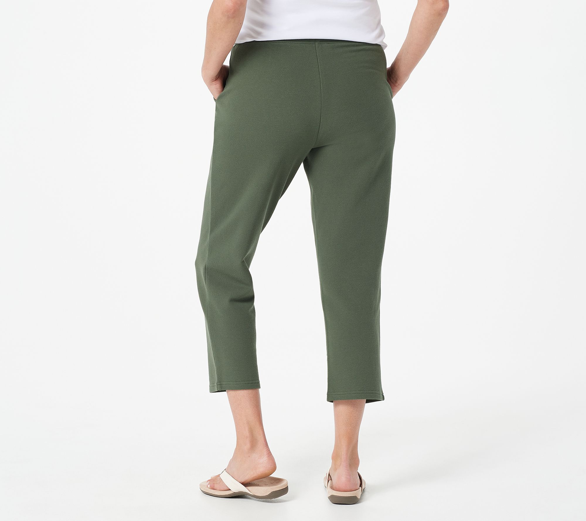 Denim & Co. Active Petite Pull-On Crop Pants - QVC.com