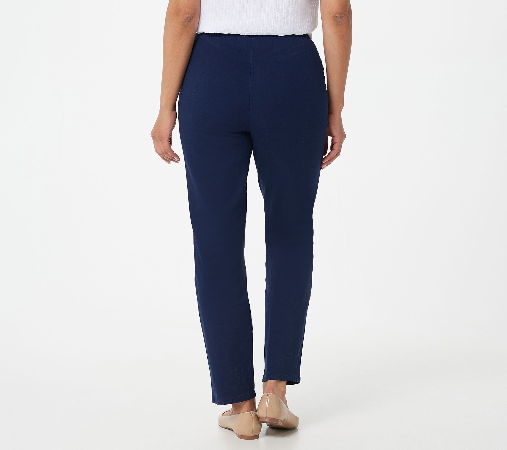 Denim & Co. Original Waist Stretch Petite Side Pocket Pants -Seasonal ...