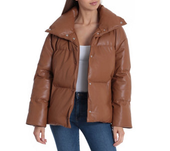Bagatelle NYC Faux-Leather Puffer Jacket - A421464