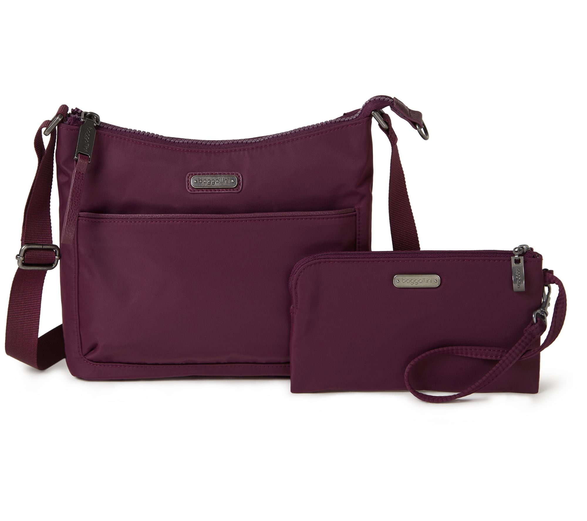 baggallini Greenwich Crossbody Bag and Wristlet QVC