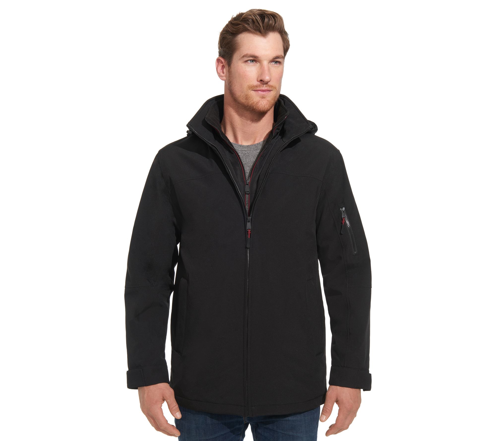 Weatherproof Men's Flex Tech Bib Front Car Coat - QVC.com