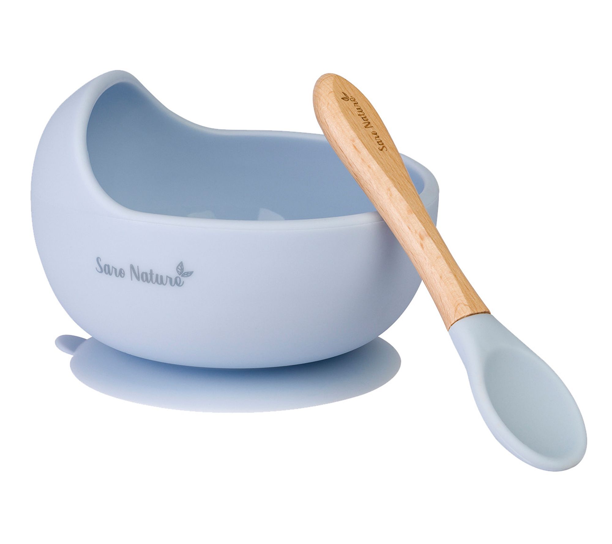 Saro By Kalencom Silicone Suction Base Bowl andSpoon Set